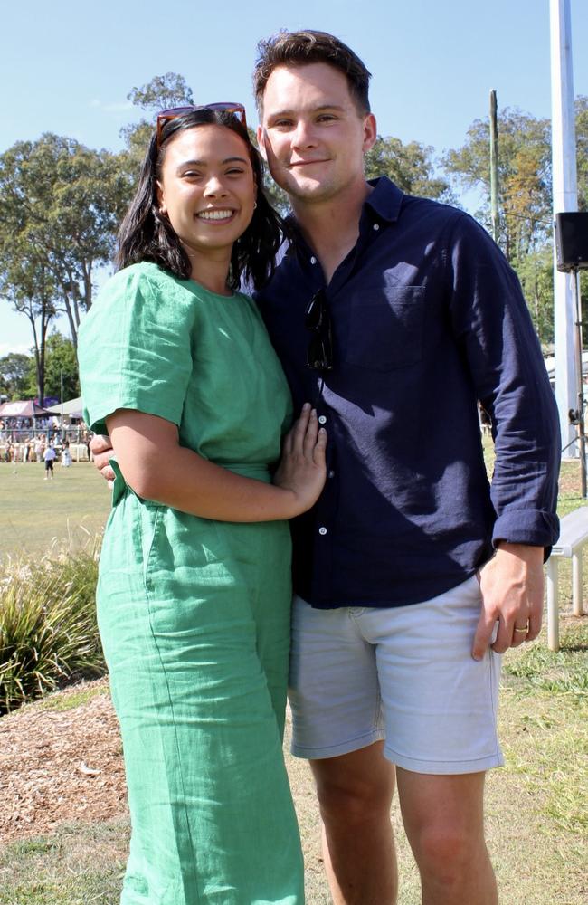 Summer and James Langton at the Noosa Polo and Provedores on October 14, 2023.