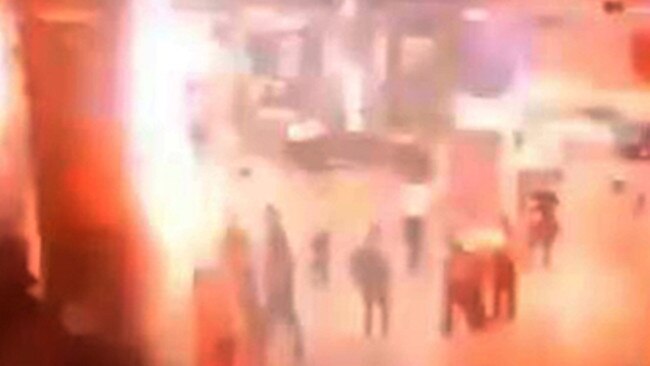 CCTV footage on Twitter of a bomb going off at Istanbul Airport.