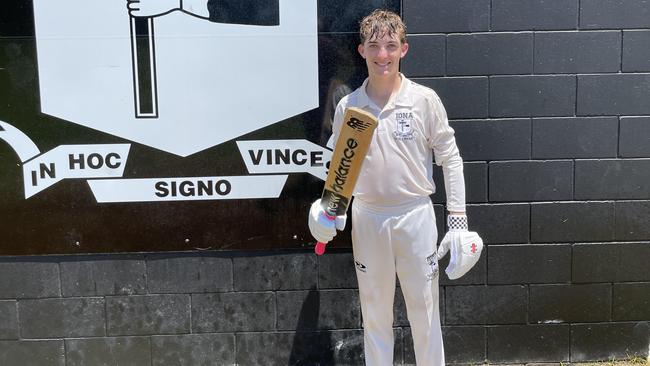 Iona College's Joshua Ritchie who scored a hundred at the weekend.