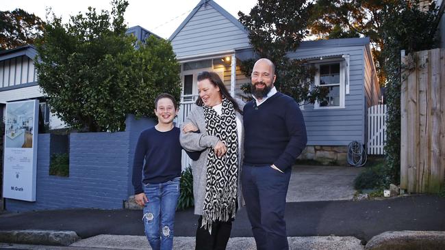 Jane and Marco Calvert-Hasan, with son Tobias, live in Rozelle, one of the safest suburbs. They said some people have been waiting to buy in the area for years. Picture: Sam Ruttyn