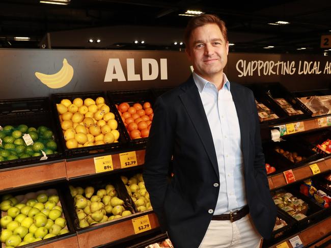 4/8/22: Aldi CEO Tom Daunt at an Aldi store in Chatswood. John Feder/The Australian