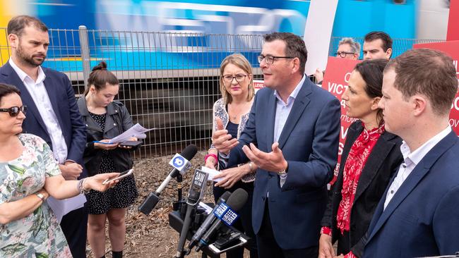 Premier Daniel Andrews announced the Pakenham removals on Thursday. Picture: AAP Image/Daniel Pockett