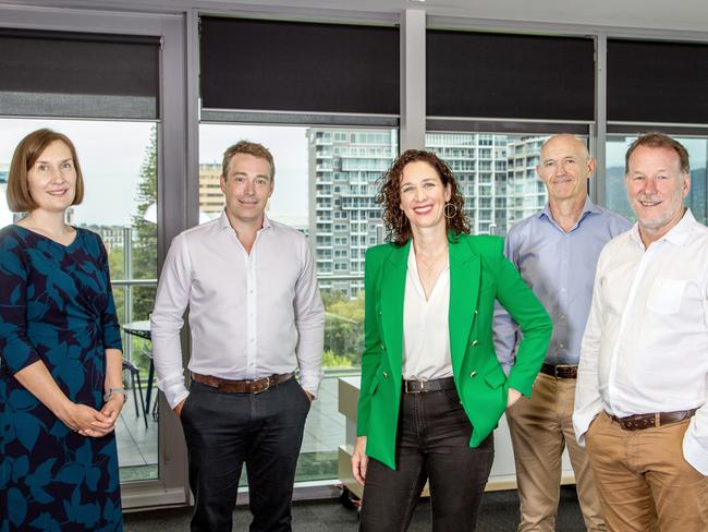 l-r - Rowan Roberts – MC Partner and Geographic Lead for South AustraliaStephen Silver – Think180 Co-founder & Business Development Director, future KPMG PartnerPauline Doherty – KPMG Partner, National SAP Practice LeaderPeter Butler – Think180 Co-founder & Finance Director, future KPMG Principal DirectorJohn Schultz – Think180 Co-founder, Director & Chief Executive Officer, future KPMG Partner Picture: Supplied