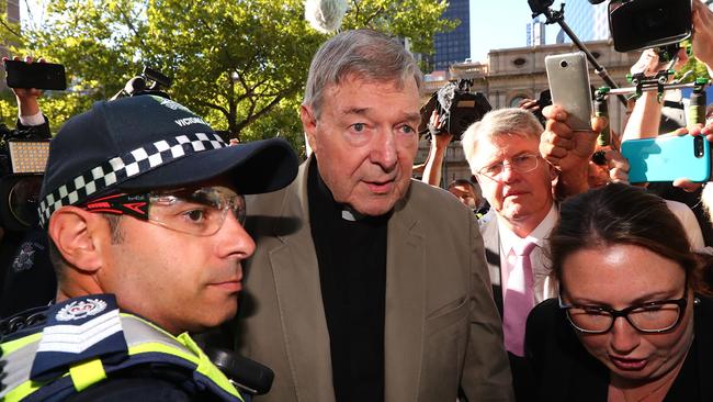 Cardinal George Pell arrives at Melbourne County Court earlier this week.