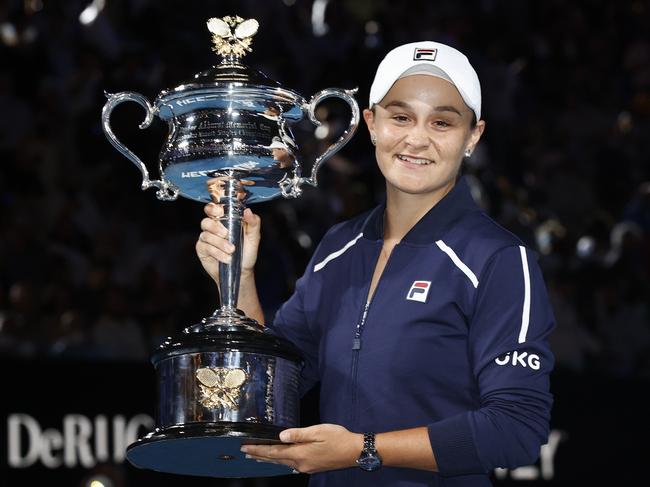 Ash Barty is Australia’s most recent AO winner. Picture: Darrian Traynor/Getty Images