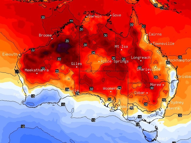 A severe heatwave warning has been issued for parts of NSW. Picture: Stormcast.