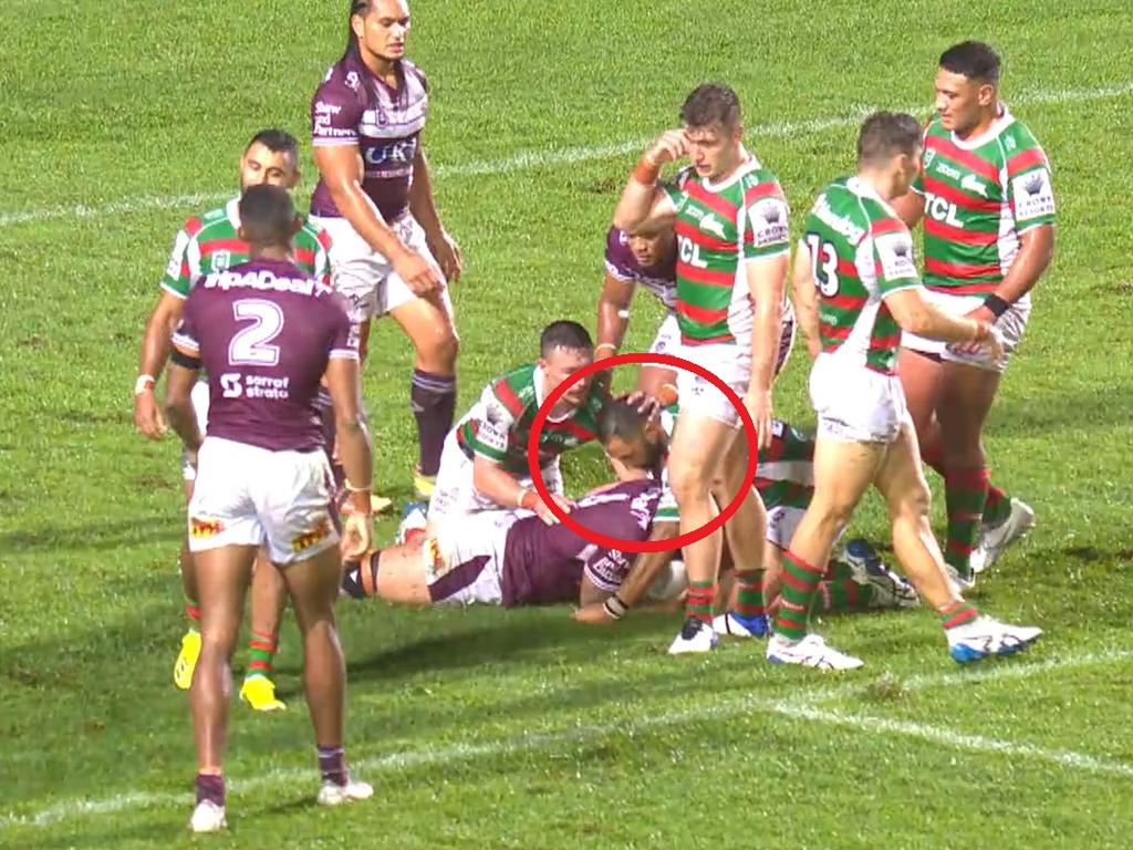 Moses Suli gave Benji Marshall the disrespect. Photo: Kayo.