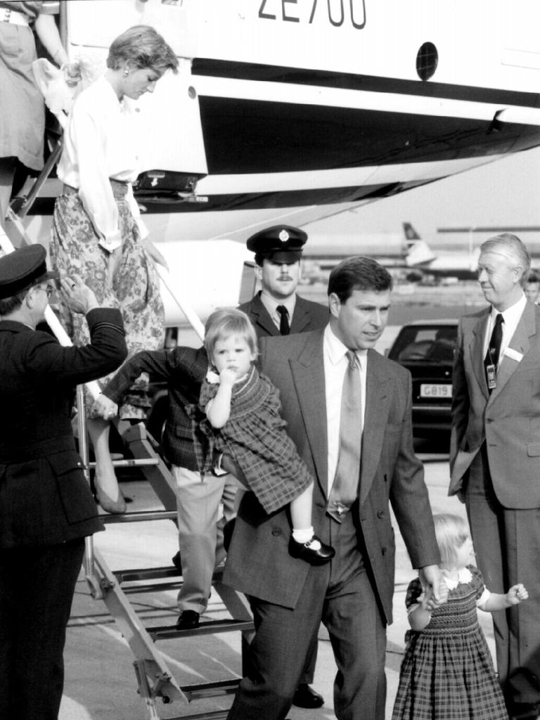 The Duke of York and his daughters return from their annual summer break at Balmoral. Picture: Solo Syndication