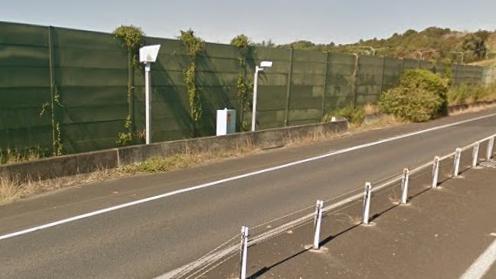 The speed camera on Hinterland Way near Bangalow. Picture: Google.