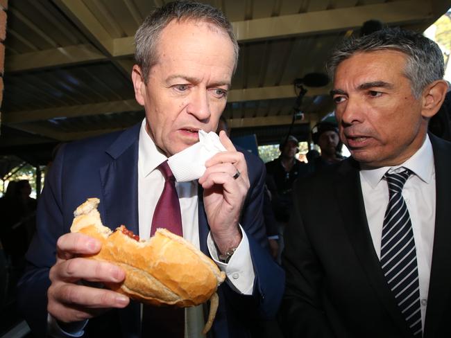 The roll proves too much of a mouthful for Mr Shorten. Picture: Kym Smith