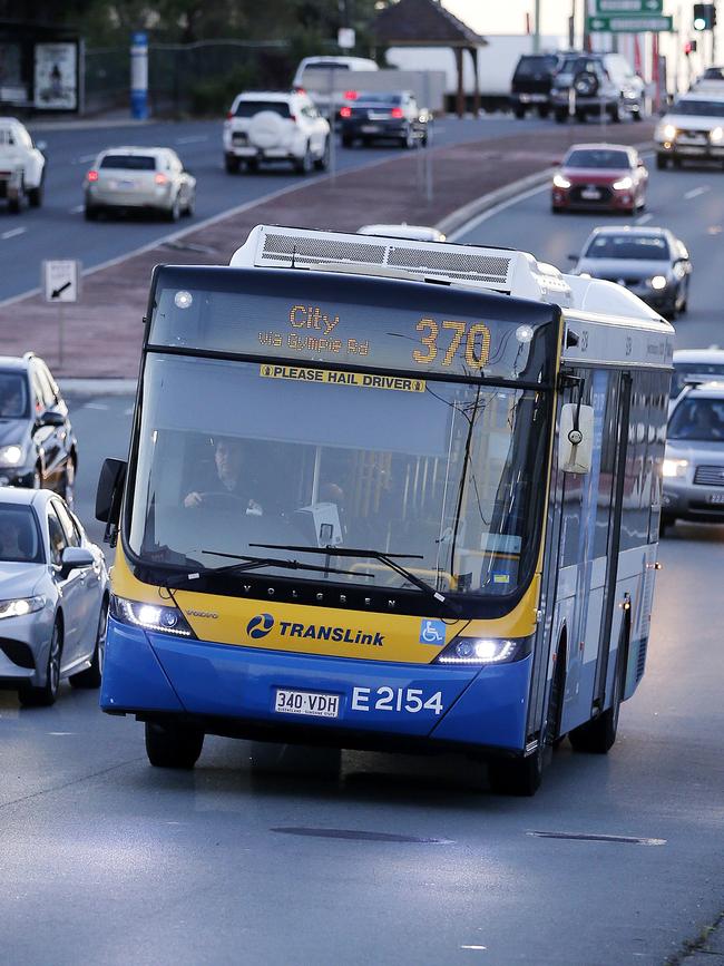 A Brisbane City Council bus pictured on Gympie Road, Kedron. Picture: AAP/Josh Woning