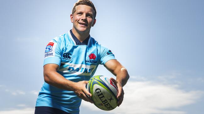 Rugby Union, Waratahs Mack Mason poses for a portrait at their home grounds in Daceyville. Mason has signed a new contract with the Waratahs. Pic Jenny Evans