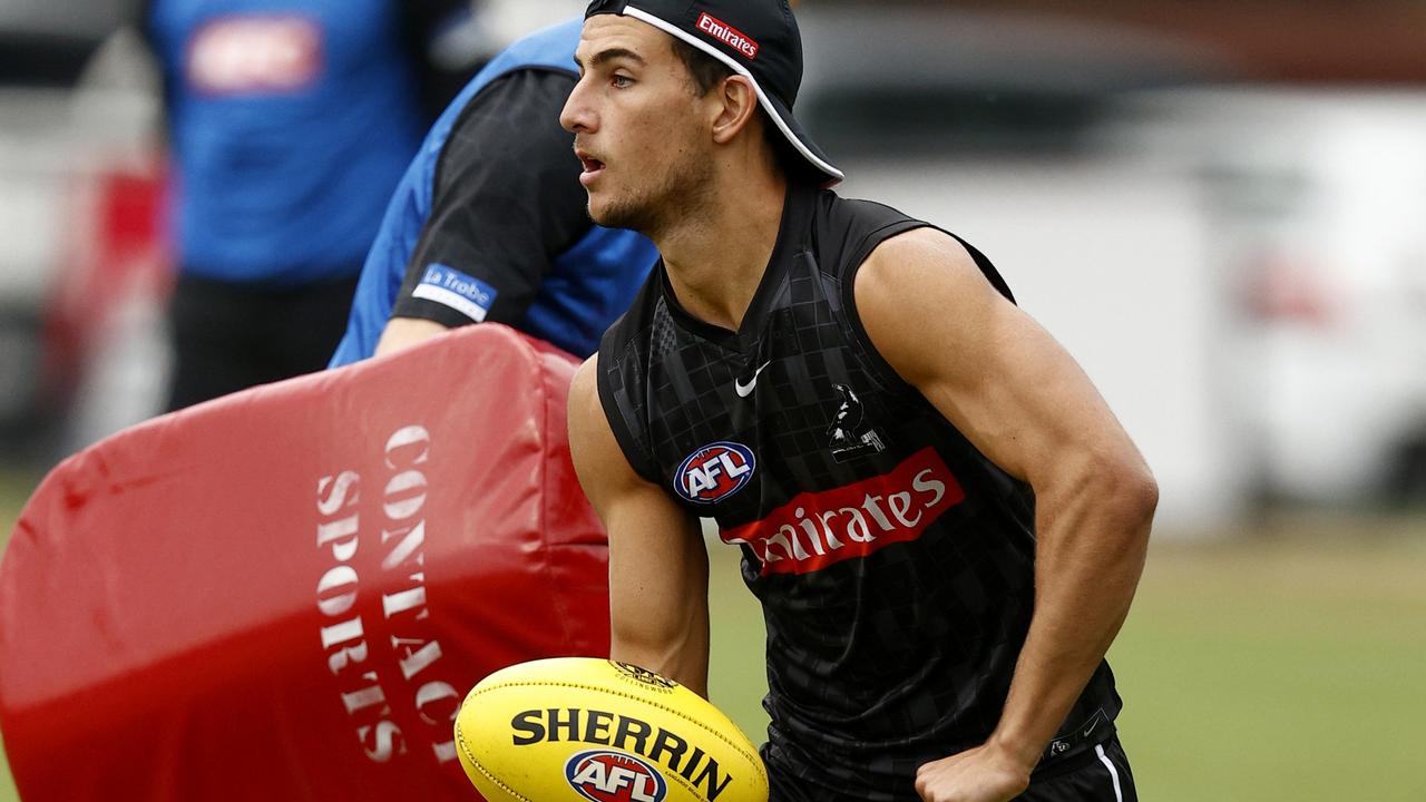 Collingwood’s top draft pick Nick Daicos during the 2022 pre-season.