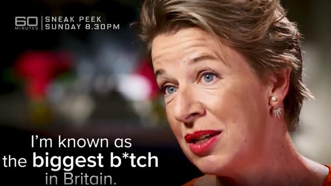 Hopkins during her widely-panned 60 Minutes interview. Source: 60 Minutes