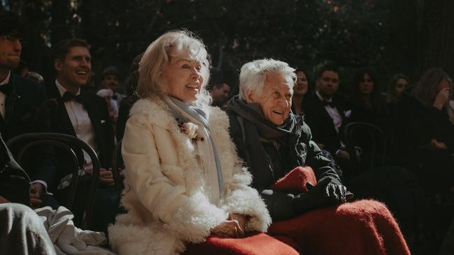 Bob Hawke and Blanche d'Alpuget at her son's wedding at Mount Wilson in the Blue Mountains, just days before his death. Picture: James Simmons Photography