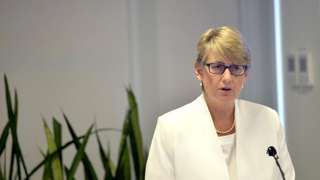 Counsel Assisting Gail Furness on the opening day of the Royal Commission into Institutional Responses to Child Sexual Abuse. Ms Furness also acts as ICAC Inspector. Sydney, Monday, 6th March, 2017. Photographer: Jeremy Piper