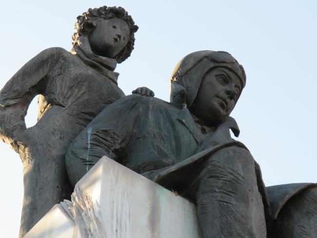 A statue of Antoine de Saint-Exupery and the Little Prince at Lyon's Place Bellecour. Photo: Helen O’Neill