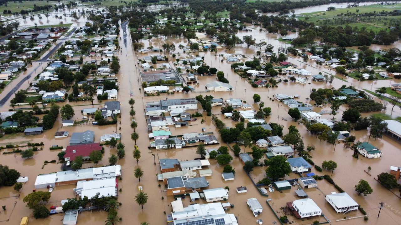 Inglewood is inundated by floodwaters on Wednesday. Picture: Jess Rielly/Severe Weather Australia