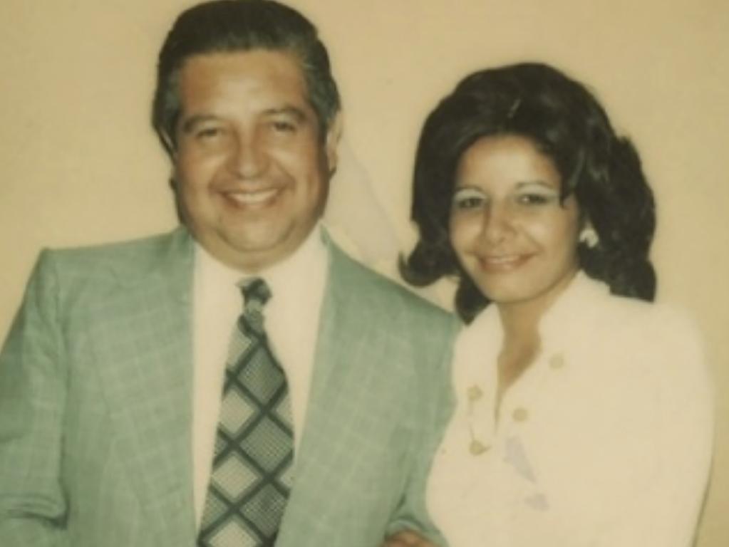 Adriana Rivas with Chilean intelligence agency head General Manuel Contreras in the 1970s. Picture: Supplied