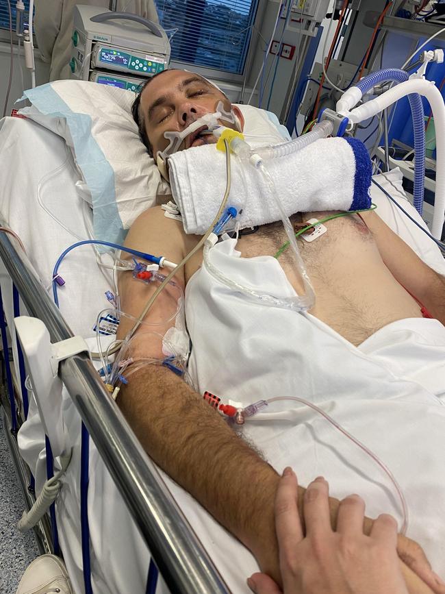 Steven Ball was in the Royal Brisbane Hospital for three months after his accident.