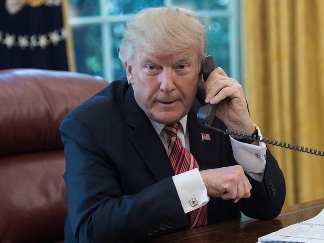 US President Donald Trump says he is aware that Australia has been calling on trade tariffs. Picture: Nicholas Kamm / AFP