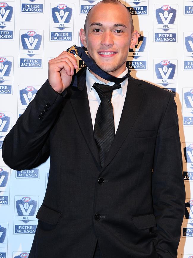 Woodward won the 2014 VFL JJ Liston trophy playing for Box Hill Hawks. Picture: AFL Media