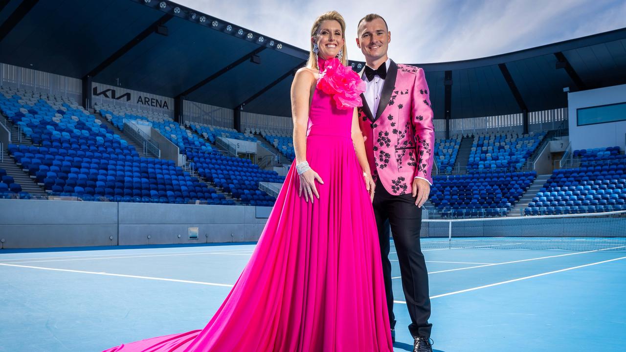 EMBARGOED Hold until Dec 11 Australia's number 1 ranked women's doubles player Storm Hunter with her husband Loughlin, ahead of the Newcombe Medal on Dec 11. Picture: Jake Nowakowski