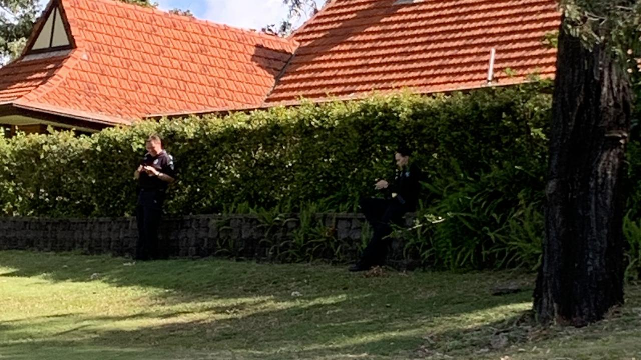 Police at The Southport School during a game.