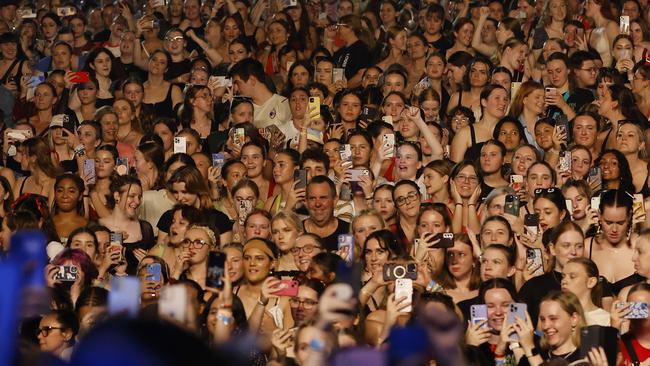 Fans pictured at Riverstage to watch former One Direction member, Louis Tomlinson, Brisbane 30th January 2024. (Image/Josh Woning)