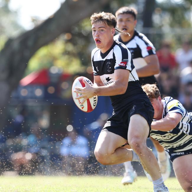 Malakaih Beals. Action from the Under 16 Brisbane junior rugby league grand final between Brothers and Souths at Norman Park. Picture Lachie Millard