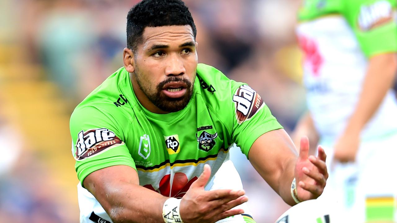 Canberra Raiders veteran Sia Soliola aids Corey Horsburgh's fiery