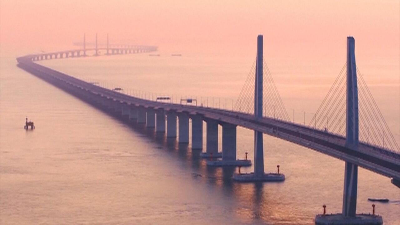 China Opens the World's Longest Sea Bridge