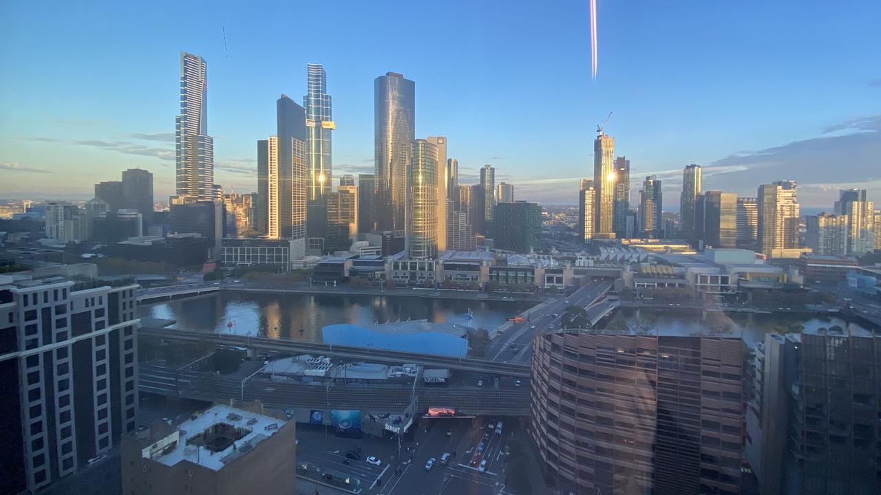 Wake up to this city view at the Quincy Hotel. Picture: Grace McKinnon