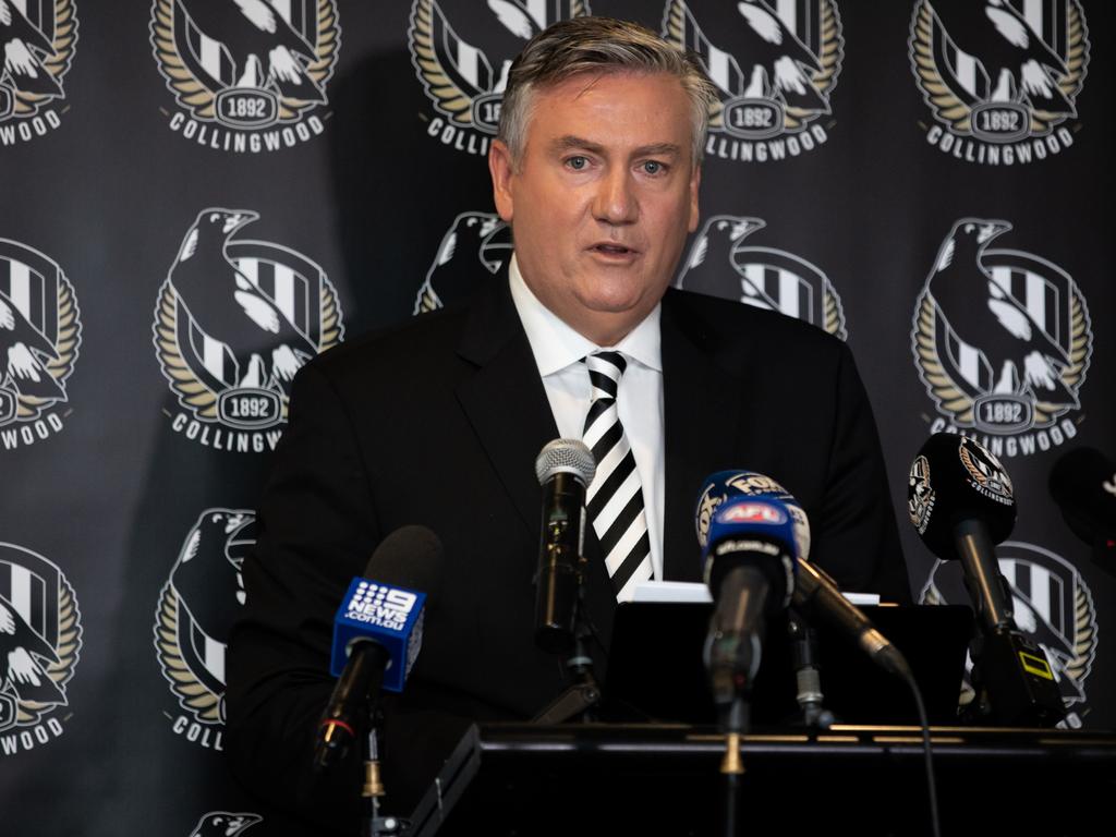 Eddie McGuire says he’s remaining hands-off since quitting as president.