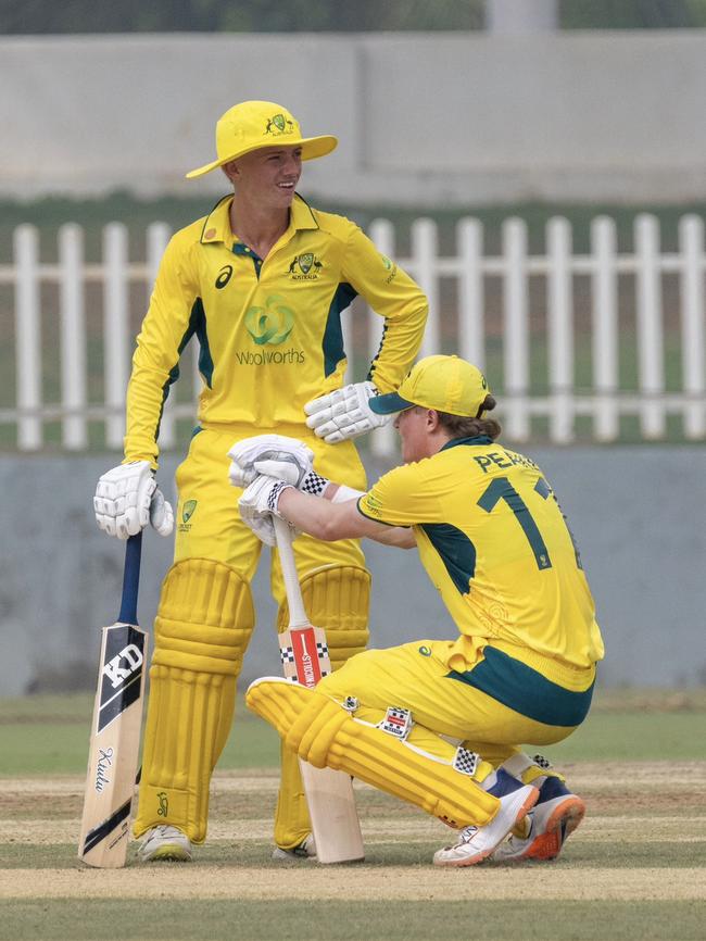 Steve Hogan playing for the Australian under-19s earlier this year.