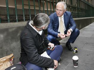 Prime Minister Malcolm Turnbull at the launch of Ask Izzy in January. Picture: David Caird