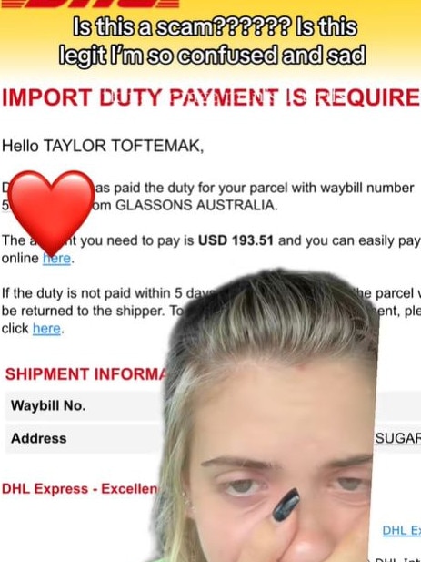 She questioned why she wasn’t told about the fees before paying for her items. Picture: Taylor Toftemark/TikTok