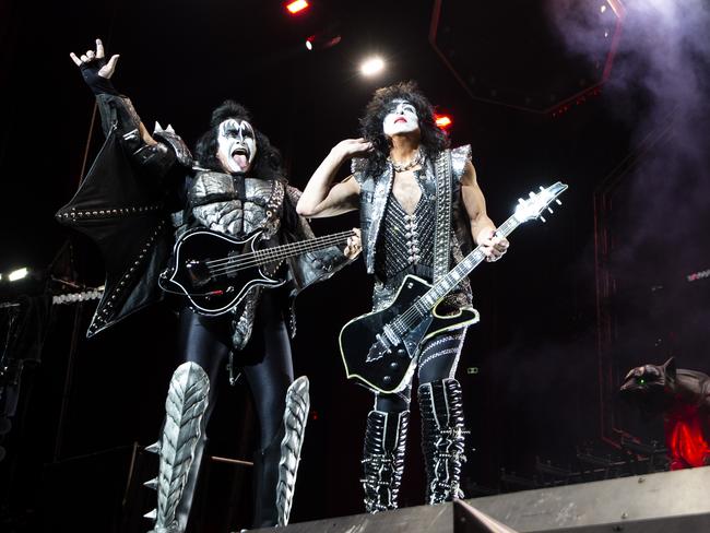 KISS play the first of two nights at Sydney’s Qudos Bank Arena. Picture: Monique Harmer