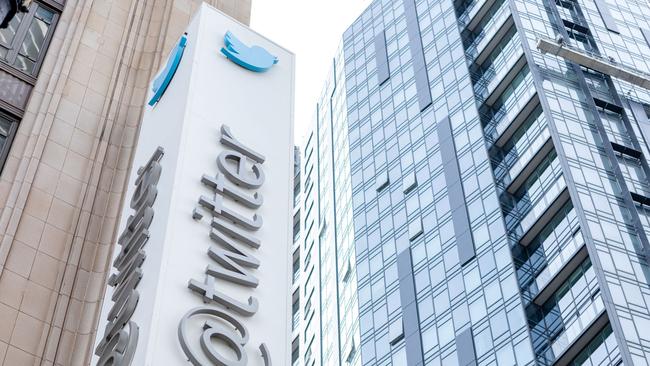 Twitter headquarters in San Francisco, California. Picture: Constanza Hevia/ AFP.