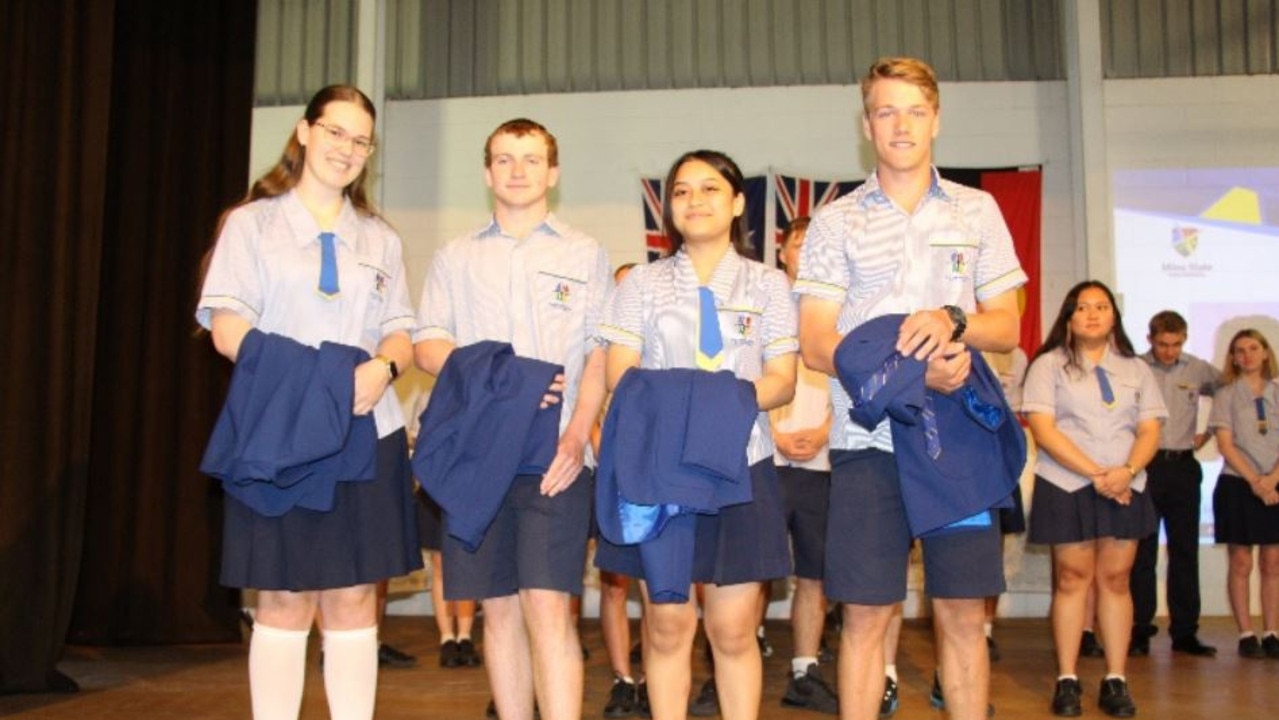 Miles State High School 2022 student leaders, Vice Captains Isabel Grimes &amp; Christopher Donaldson and School Captains Hermionne Stapleton &amp; Dallas Connolly.