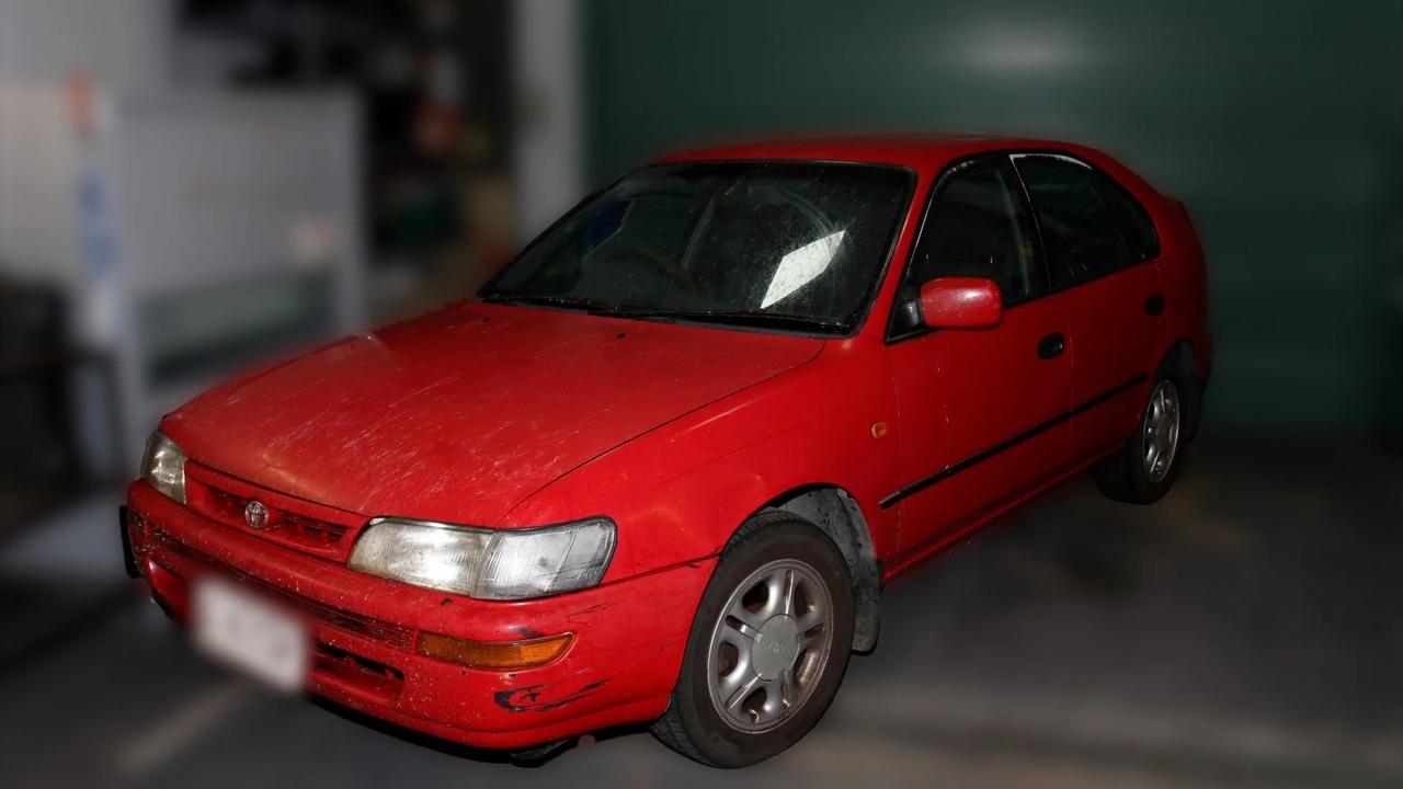 Queensland Police have released images of a red 1997 Toyota Corolla hatch.