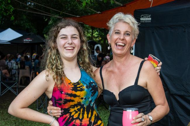 Harmony Sanderson and Paola Migliorini from Airlie Beach at Wintermoon Festival at Mount Charlton.Picture: Michaela Harlow