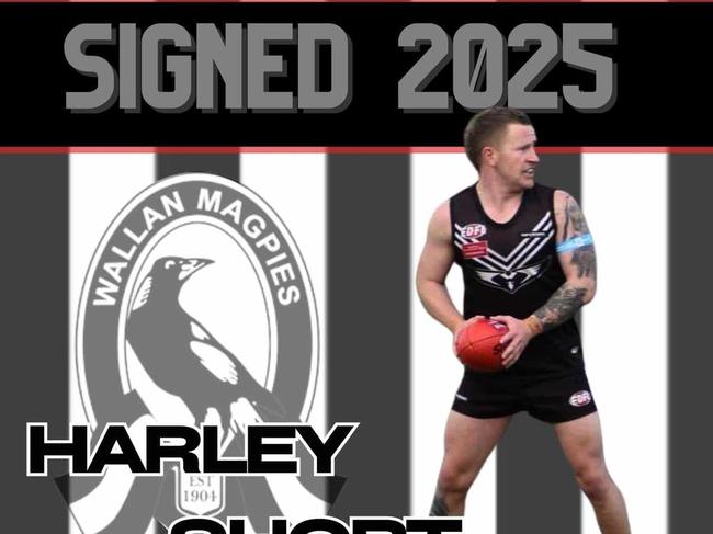 Harley Short signs at Wallan.