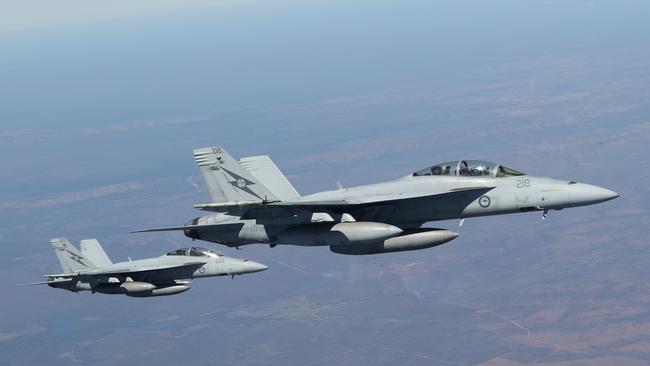 RAAF’s Super Hornets will be upgraded with Joint Air to Surface Strike Missile (JASSM) capabilities. PIcture: Nigel Pittaway