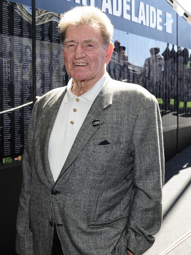 Geof Motley pictured before the SANFL Grand Final between Port Adelaide and Norwood at Adelaide Oval in 2014. Picture: Mark Brake