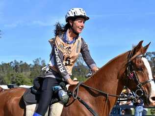 VICTORY: Winner of the 2019 Tom Quilty Gold Cup, Imbil woman Kaylea Maher on her nine-year-old arab gelding, Matta Mia Dimari. Picture: Donna Jones