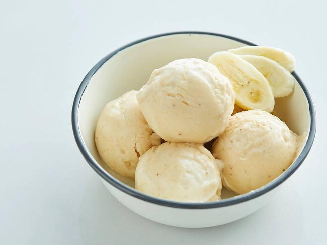 This two-ingredient banana soft serve is easy but delicious. Picture: Supplied