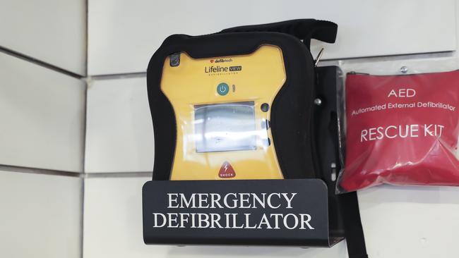 Calls for defibrillators to be compulsory at all local sportsgrounds. Pic Mark Cranitch.