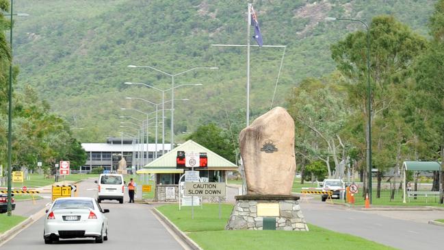 The entrance of Lavarack Barracks in Townsville.