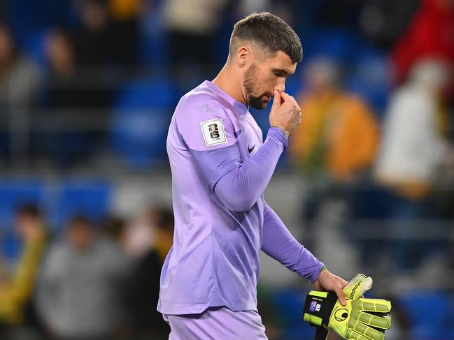 Mat Ryan has been dropped to the Socceroos’ bench. Picture: Albert Perez/Getty Images